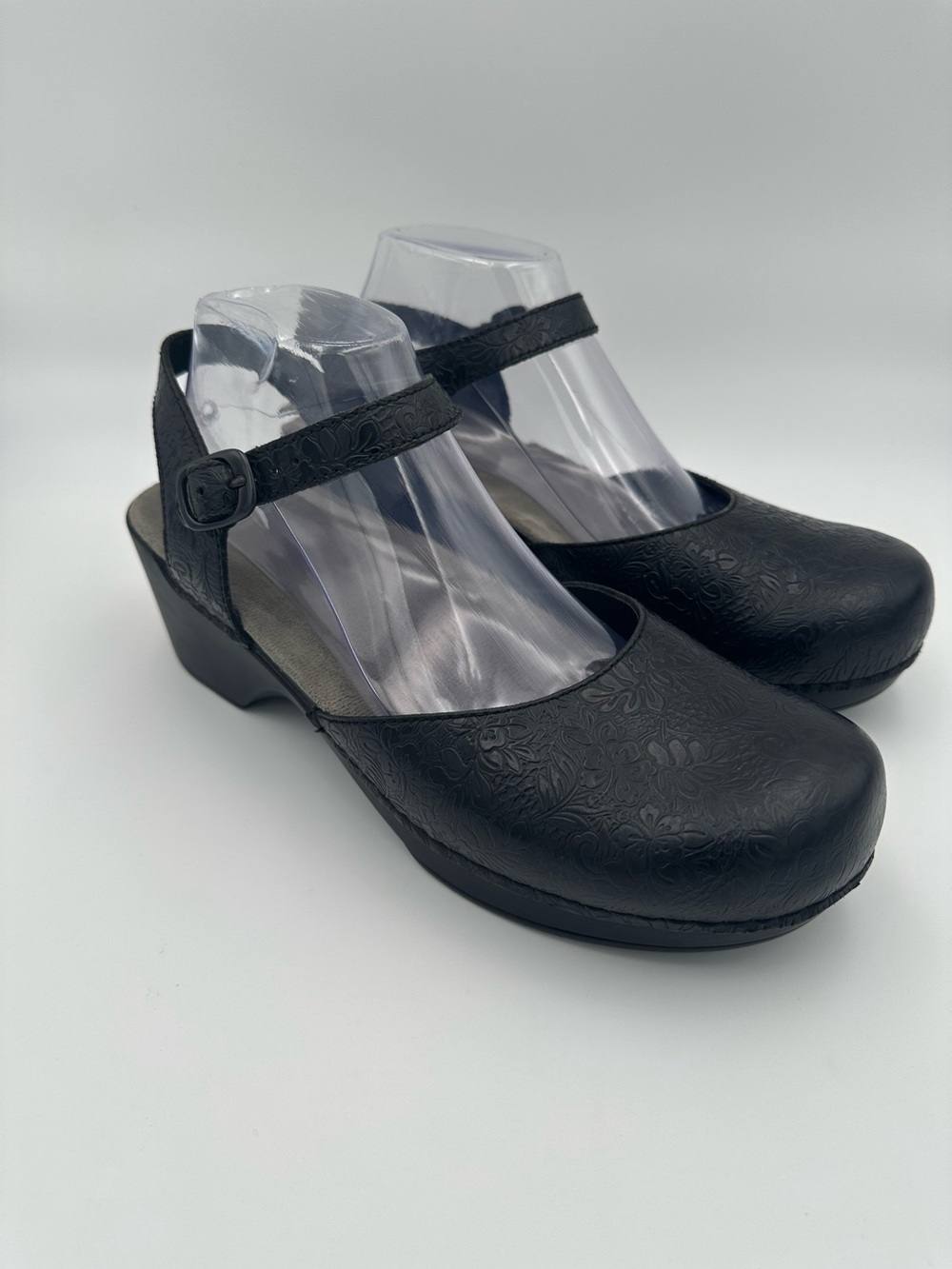 Dansko Sam Embossed Black Floral Mary Jane Women’s Shoes Size EU 42 (US 11-11.5) - Picture 2 of 9